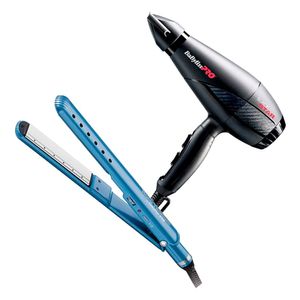 Combo BabylissPRO Alisadora Wet & Dry BABNT9564TPE y Secador Black Star B6200PE