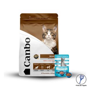 ALIMENTO PARA GATO CANBO SENIOR POLLO Y ARROZ 3 KG + REGALOS