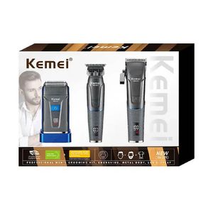 Maquina de  cabello y TRIMER +Afeita.  pack Profesional KEMEI