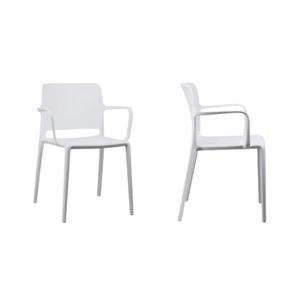 Silla de Comedor Maviiz con Reposabrazos Blanco