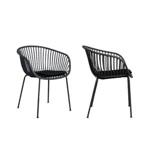 Silla de Comedor Colme de Plástico Gris Oscuro