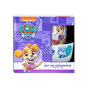 Vajilla infantil Ceramica 2Pz Paw Patrol Nina Scool 704064