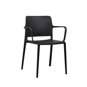 Silla de Comedor Maviiz con Reposabrazos Negro