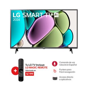 Televisor LG 43" LED Smart TV Full HD con ThinQ AI 43LR6000PSA + Control Magic