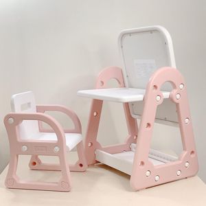 Mesa Multifuncional Pizarra con Silla color Rosado