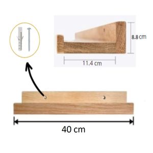 Repisa Flotante con Borde de Melamina Minimalista 40 CM