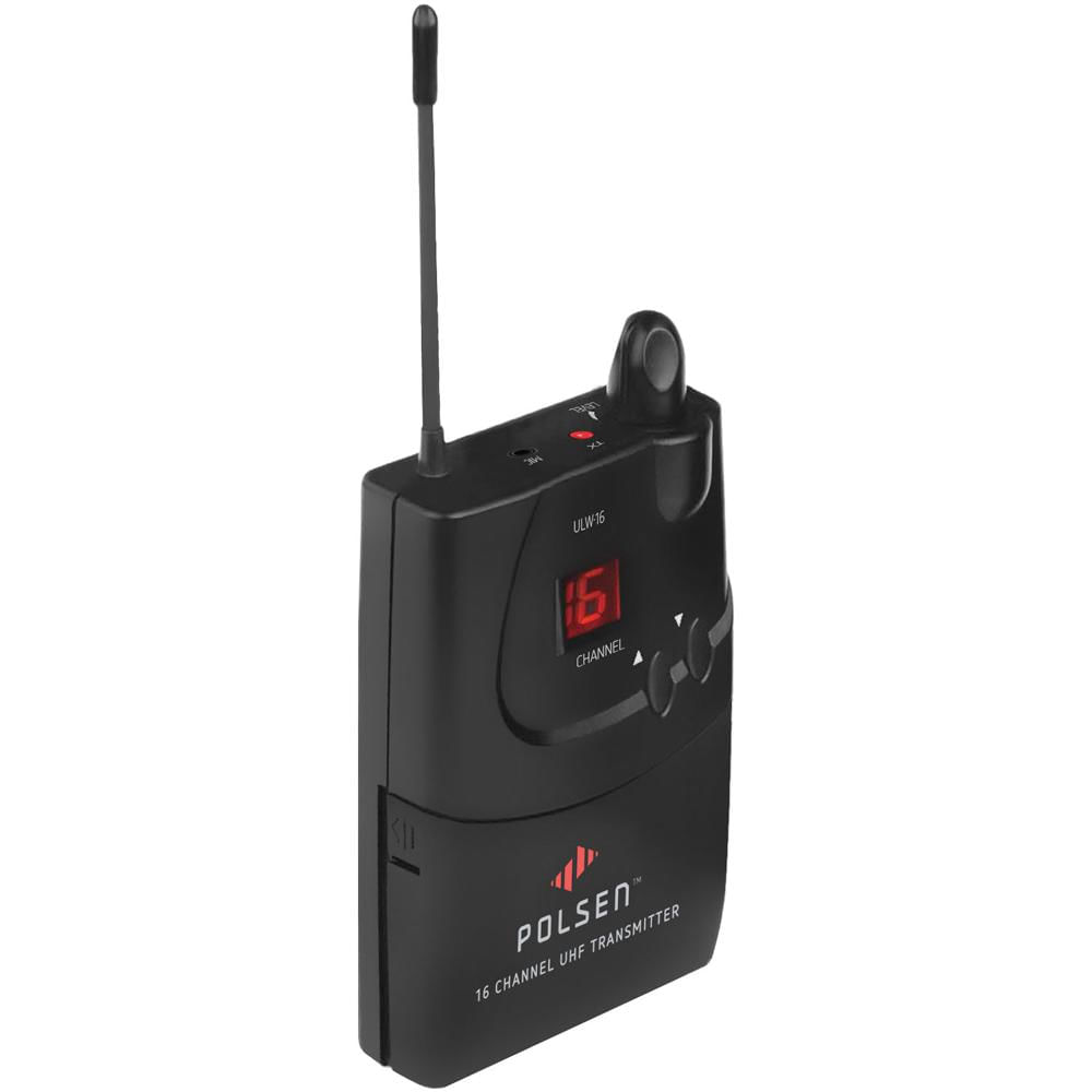 Transmisor de Cintura Polsen ULW-16-BT para Sistema Inalámbrico ULW-16 ...