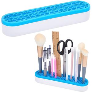 Organizador Multiuso Para Brochas De Maquillaje Celeste  360CL02