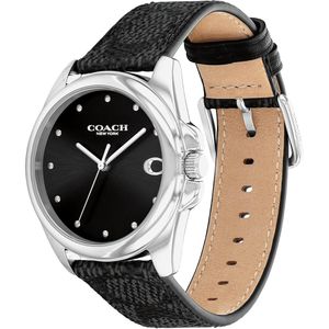 COACH Reloj Greyson Elegante para cada evento Resistente al agua | Silver - Negro