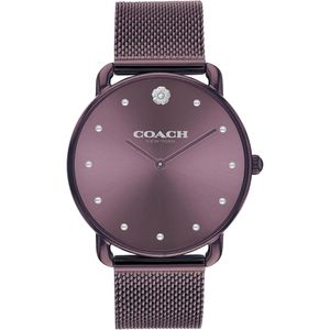 COACH Reloj Elliot Elegante y moderno Resistente al agua de 36 mm | Morado