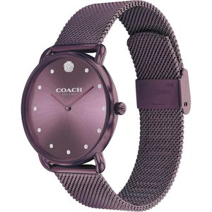 COACH Reloj Elliot Elegante y moderno Resistente al agua de 36 mm | Morado