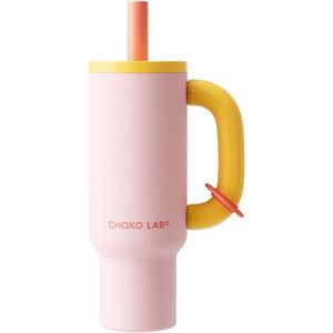 CHaKOLAB BaWangCup botella aislada rosa y amarillo, perfecta para bebidas