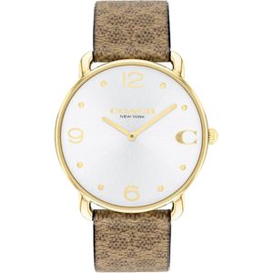 COACH Reloj Elliot de calidad premium para uso diario Resistente al agua 36mm | Oro - Marron