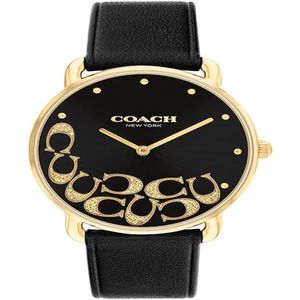 COACH Reloj Elliot con Scatter C's Estilo atemporal Resistente al agua 36mm | Oro - Negro