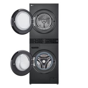 Torre de Lavado LG 14Kg/10Kg Carga Frontal WK14BS6R Negro Plateado