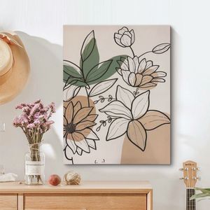 Cuadro Canvas Diseño 2 Floral Otoño Orange