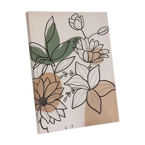 Cuadro Canvas Diseño 2 Floral Otoño Orange