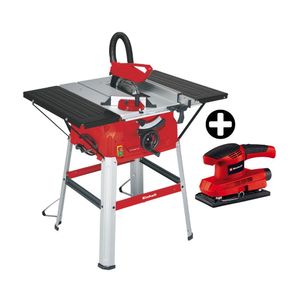 COMBO Sierra de mesa Einhell TC-TS 2025 1800W + Lijadora Orbital Einhell TC-OS 1520 150W 2mm