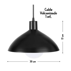 Lámpara Colgante Ciametsa Nuria 1 Luz E27 Negro