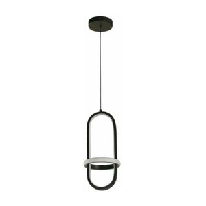 Lámpara Colgante LED Ikelite Ovalo 16W Luz Cálida Negro