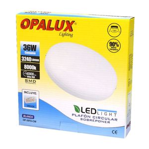 Plafón LED redondo Opalux 36W Luz Fría Blanco