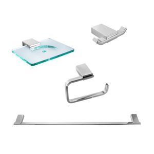 Juego 4 piezas de baño Buzios Cromado Italgrif