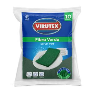 Esponja Fibra Verde Virutex 10 Unidades