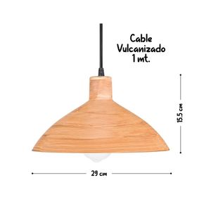 Lámpara Colgante Ciametsa Nuria 1 Luz E27 Madera
