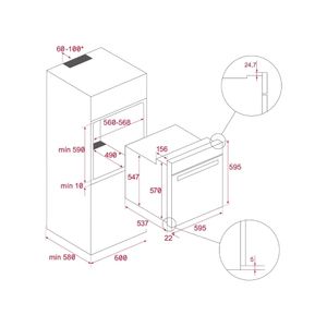 Horno eléctrico empotrable HLB 8400 Full Black Teka