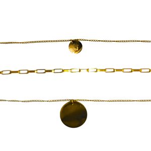 Set de Collares  –  Acero Inoxidable Enchapado en Oro de 18K
