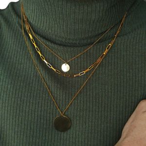 Set de Collares  –  Acero Inoxidable Enchapado en Oro de 18K