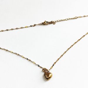 Collar Corazón Clásico –Acero inoxidable Enchapado en Oro de 18K