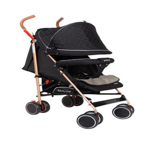 coche Baston para Bebe Acolchado Deluxe Negro