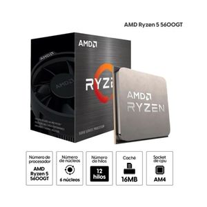 Computadora PC RYZEN 5 5600GT 4.60GHz 16GB DDR4 512GB M.2 MONITOR 23.8"FHD KIT TECLADO,MOUSE 4 EN 1