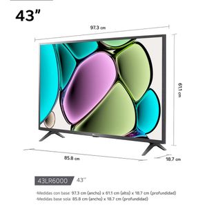 Televisor LG 43" LED Smart TV Full HD con ThinQ AI 43LR6000PSA