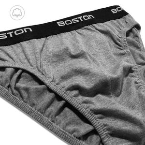 Pack X 3 Bikini Deportivo Con Elastico Visible Boston Gris
