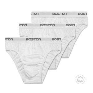 Pack X 3 Bikini Deportivo Con Elastico Visible Boston Blanco