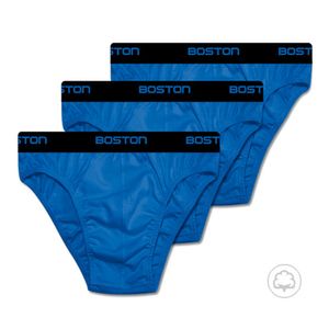 Pack X 3 Bikini Deportivo Con Elastico Visible Boston Cobalto