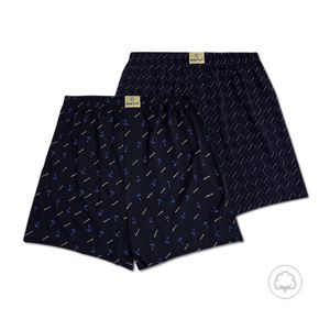 Pack X 2 Boxer Estampado De Algodón En Tejido Jersey Boston Marino