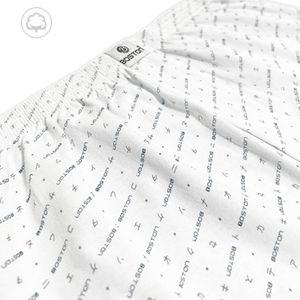 Pack X 2 Boxer Estampado De Algodón En Tejido Jersey Boston Blanco