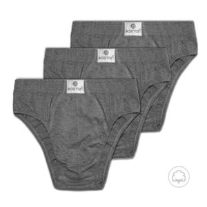 Pack X 3 Bikini Match Point Boston Con Elastico Recubierto Gris
