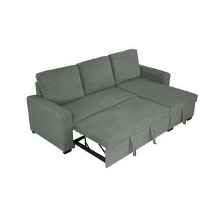 Seccional Cama Izquierdo Cantona Con Almacenamiento Gris