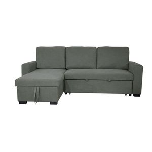 Seccional Cama Izquierdo Cantona Con Almacenamiento Gris