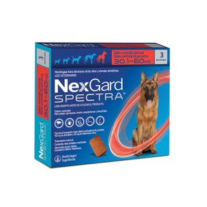 Antipulgas para Perros Nexgard Spectra de 30.1 a 60 Kg x 3 Tabletas FLF
