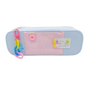 Cartuchera Kawaii Celeste Pastel