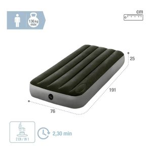 Colchón Inflable Individual Intex con Inflador de pie
