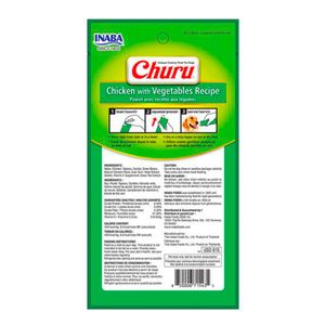 Snack Cremoso Perro Churu Pollo y Vegetales 1 sobre x4 tubos
