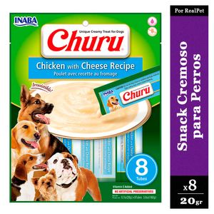 Snack Cremoso Perro Churu Pollo y Queso 1 sobre x 8 tubos