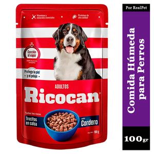 Comida Húmeda Perro Ricocan Cordero 100gr