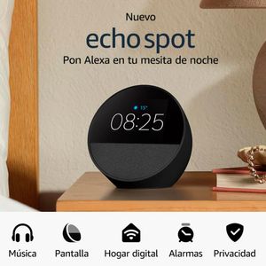 Alexa Echo Spot Bocina Inteligente Negro